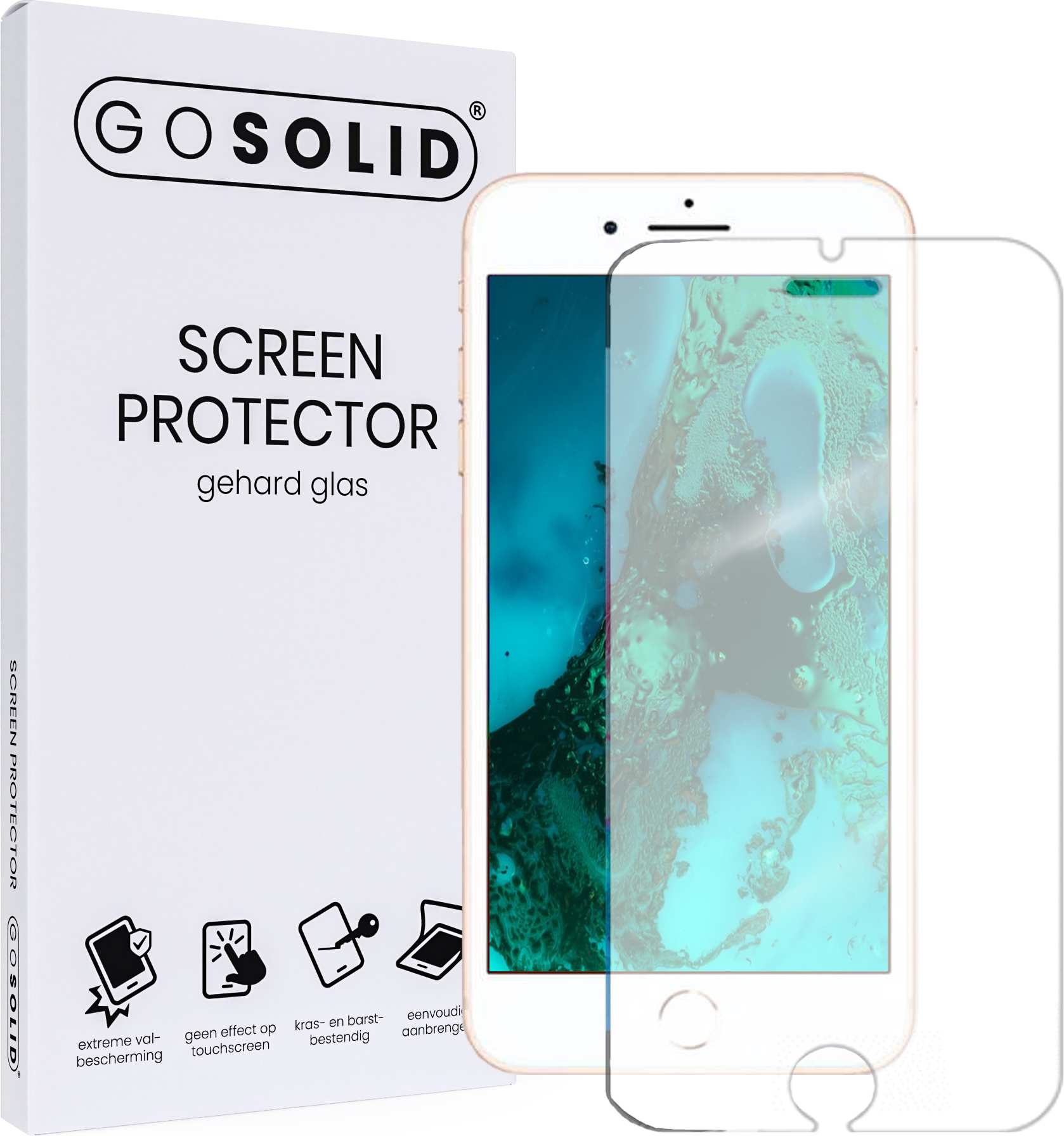 Verminderen verantwoordelijkheid Brengen ᐅ • GO SOLID! Apple iPhone 7 screenprotector gehard glas | Eenvoudig bij  ScreenProtectors.nl