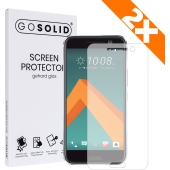 GO SOLID! HTC 10 screenprotector gehard glas - Duopack