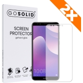 GO SOLID! Huawei Y7 (2018) screenprotector gehard glas - Duopack