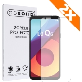 GO SOLID! LG Q6 screenprotector gehard glas - Duopack