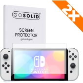 GO SOLID! Nintendo Switch OLED screenprotector gehard glas - Duopack