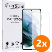 GO SOLID! Samsung Galaxy A12 screenprotector gehard glas - Duopack