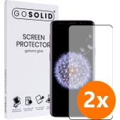 GO SOLID! Samsung Galaxy S9 Plus screenprotector gehard glas - Duopack