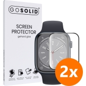 GO SOLID! Screenprotector voor Apple watch Series 8 (41 mm) gehard glas - Duopack