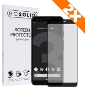 GO SOLID! Screenprotector voor Google Pixel 3 gehard glas - Duopack