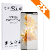 GO SOLID! Screenprotector voor Huawei Mate 50 Pro gehard glas - Duopack