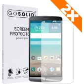 GO SOLID! Screenprotector voor LG G3 gehard glas - Duopack