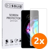 GO SOLID! Screenprotector voor Motorola Edge 20 gehard glas - Duopack