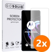 GO SOLID! Screenprotector voor Motorola Edge 20 pro gehard glas - Duopack