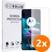 GO SOLID! Screenprotector voor Motorola Edge 30 NEO gehard glas - Duopack