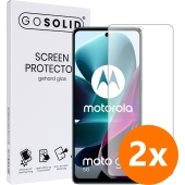 GO SOLID! Screenprotector voor Motorola Moto G200 gehard glas - Duopack