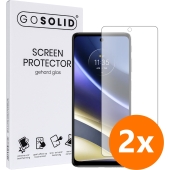 GO SOLID! Screenprotector voor Motorola moto G52 gehard glas - Duopack
