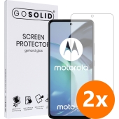 GO SOLID! Screenprotector voor Motorola Moto G72 gehard glas - Duopack