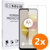 GO SOLID! Screenprotector voor Motorola Moto G73 5G gehard glas - Duopack