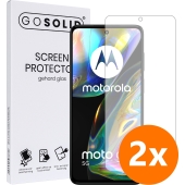 GO SOLID! Screenprotector voor Motorola Moto G82 5G gehard glas - Duopack
