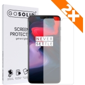 GO SOLID! Screenprotector voor Oneplus 6 gehard glas - Duopack