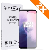 GO SOLID! Screenprotector voor Oneplus 7 gehard glas - Duopack