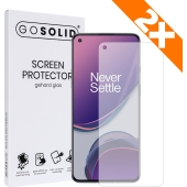 GO SOLID! Screenprotector voor Oneplus 8T 5G gehard glas - Duopack