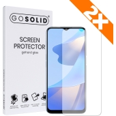 GO SOLID! Screenprotector voor Oppo A16 gehard glas - Duopack